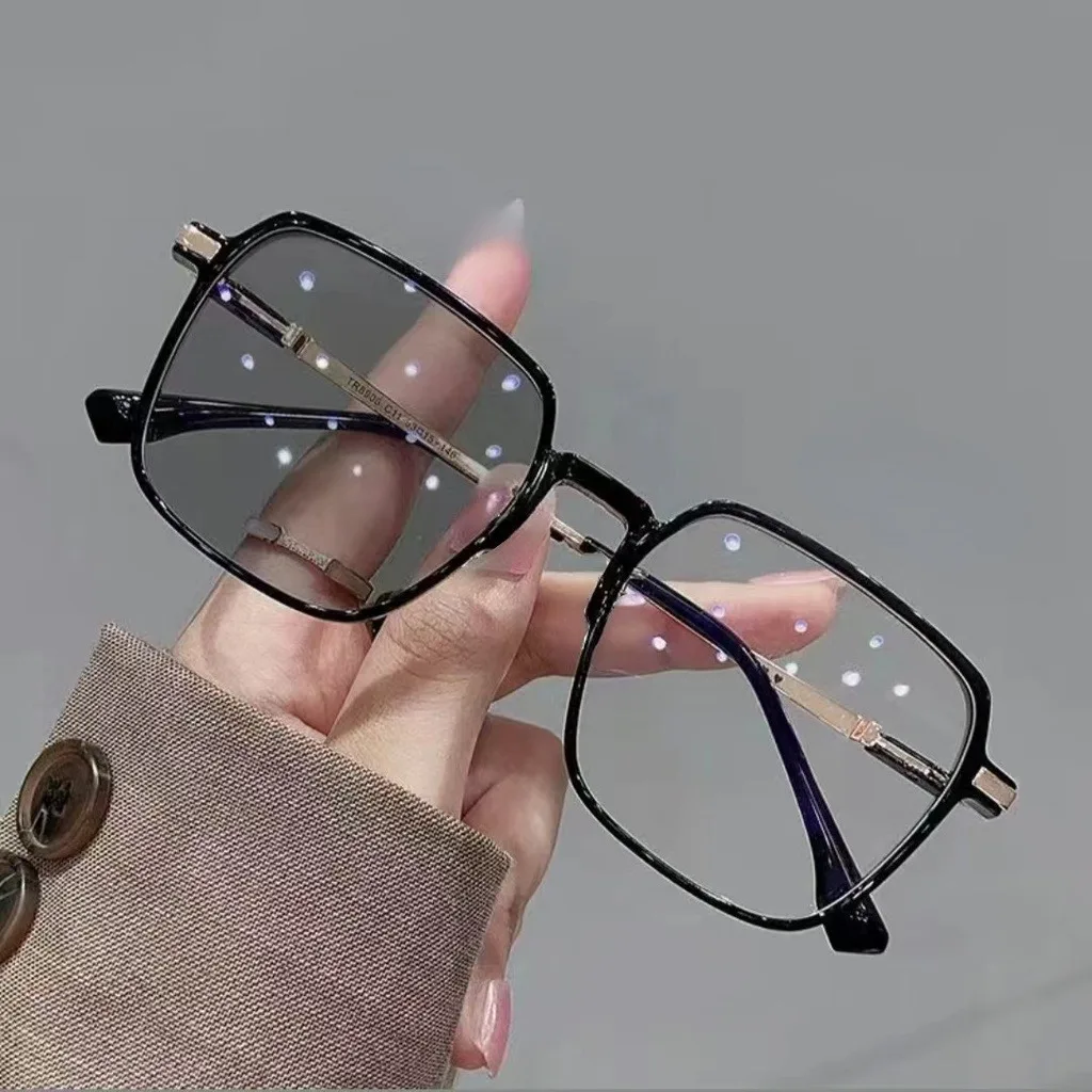 Photochromic Anti Radiation Metal Computer Glasses Anti Blue Light Eyeglasses Unisex