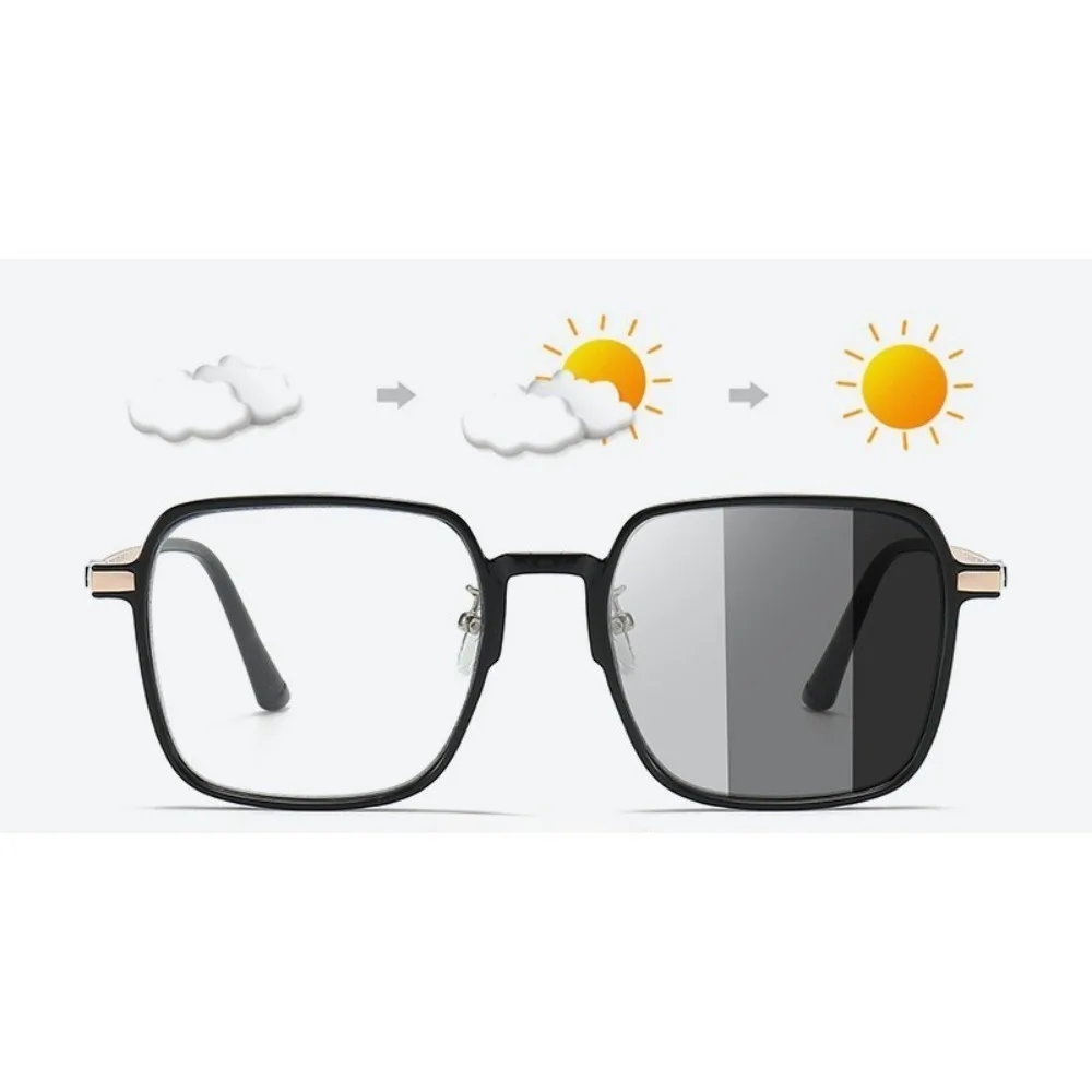 Photochromic Anti Radiation Metal Computer Glasses Anti Blue Light Eyeglasses Unisex