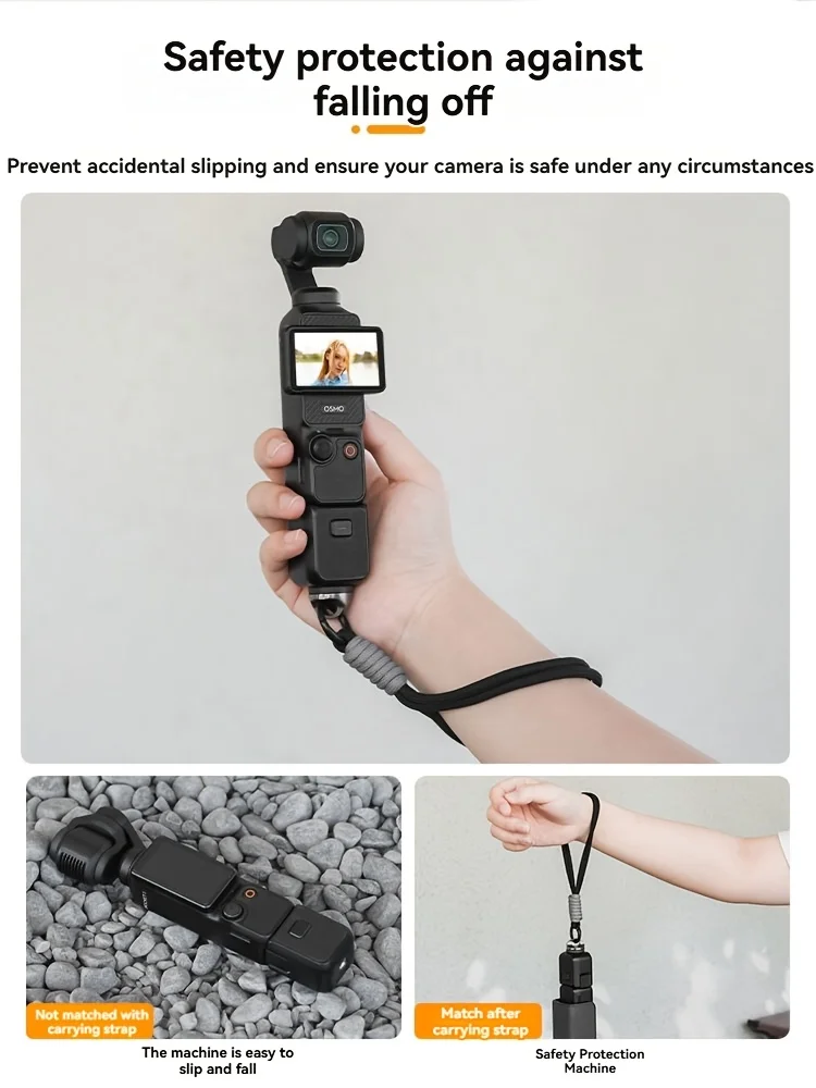 Wrist Hand Strap for DJI Osmo Pocket 3 for Insta360 X5/X4/X3/X2 for Action5 pro/4/3, Comfortable Handheld Stabilizer Accessory
