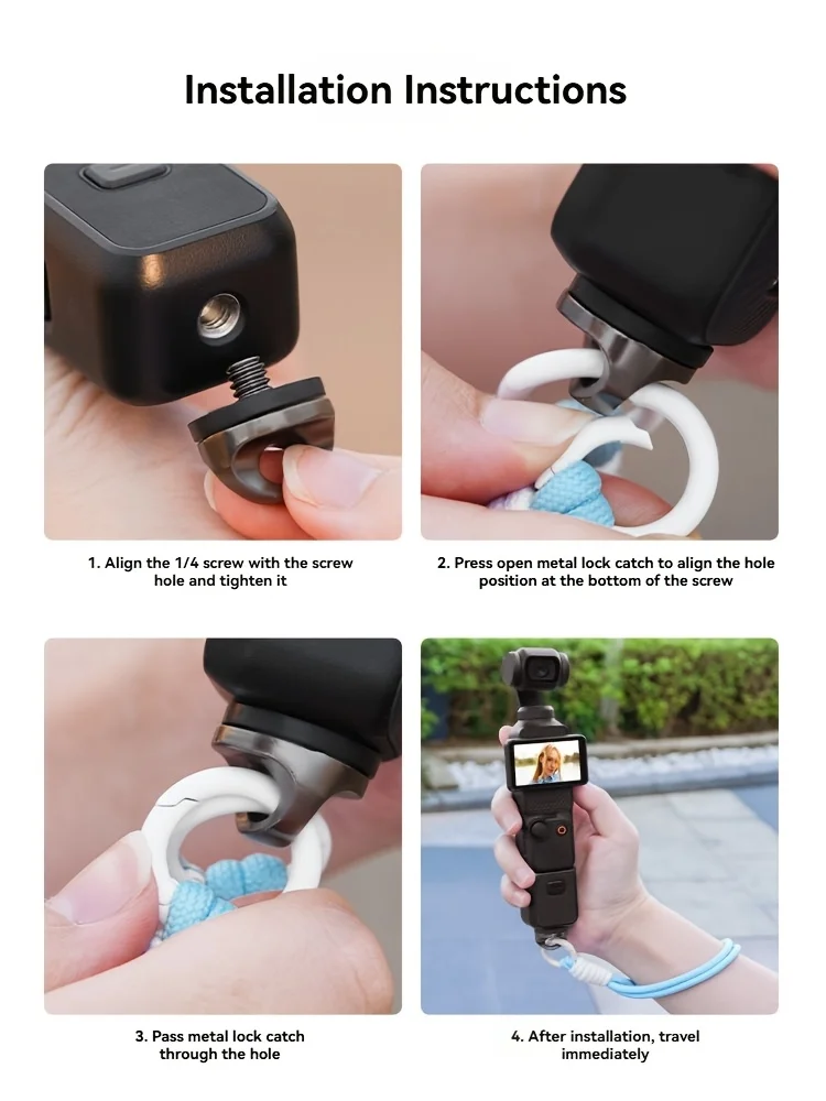 Wrist Hand Strap for DJI Osmo Pocket 3 for Insta360 X5/X4/X3/X2 for Action5 pro/4/3, Comfortable Handheld Stabilizer Accessory