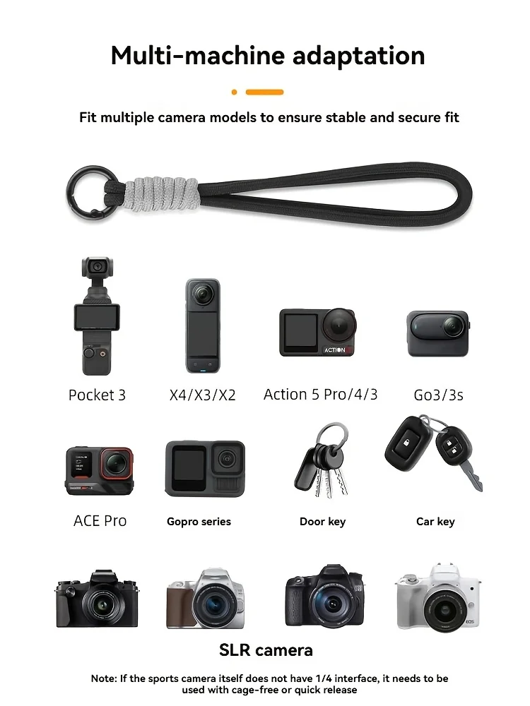 Wrist Hand Strap for DJI Osmo Pocket 3 for Insta360 X5/X4/X3/X2 for Action5 pro/4/3, Comfortable Handheld Stabilizer Accessory