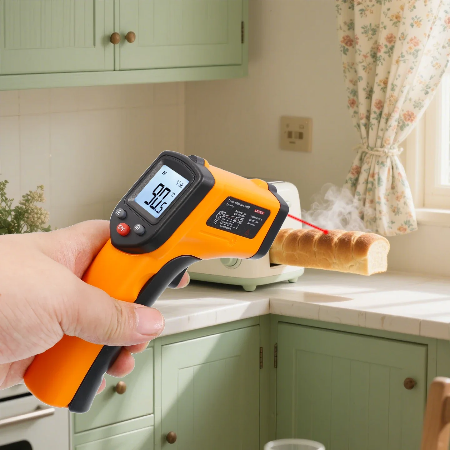 2026New Infrared Thermometer Handheld Temperature Gun Non-Contact Laser Heat Tester -50-400°C for Industrial Home Automobile Use