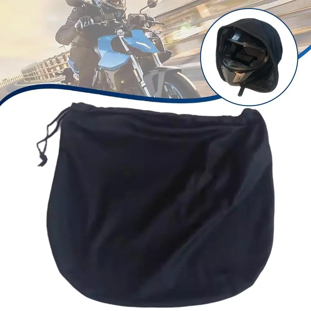 Black Helmet Bag Motorcycle Helmet Cover For Storage & Carrying, 3 Sizes Lightweight Hockey Football Helmet Bags With Drawstring