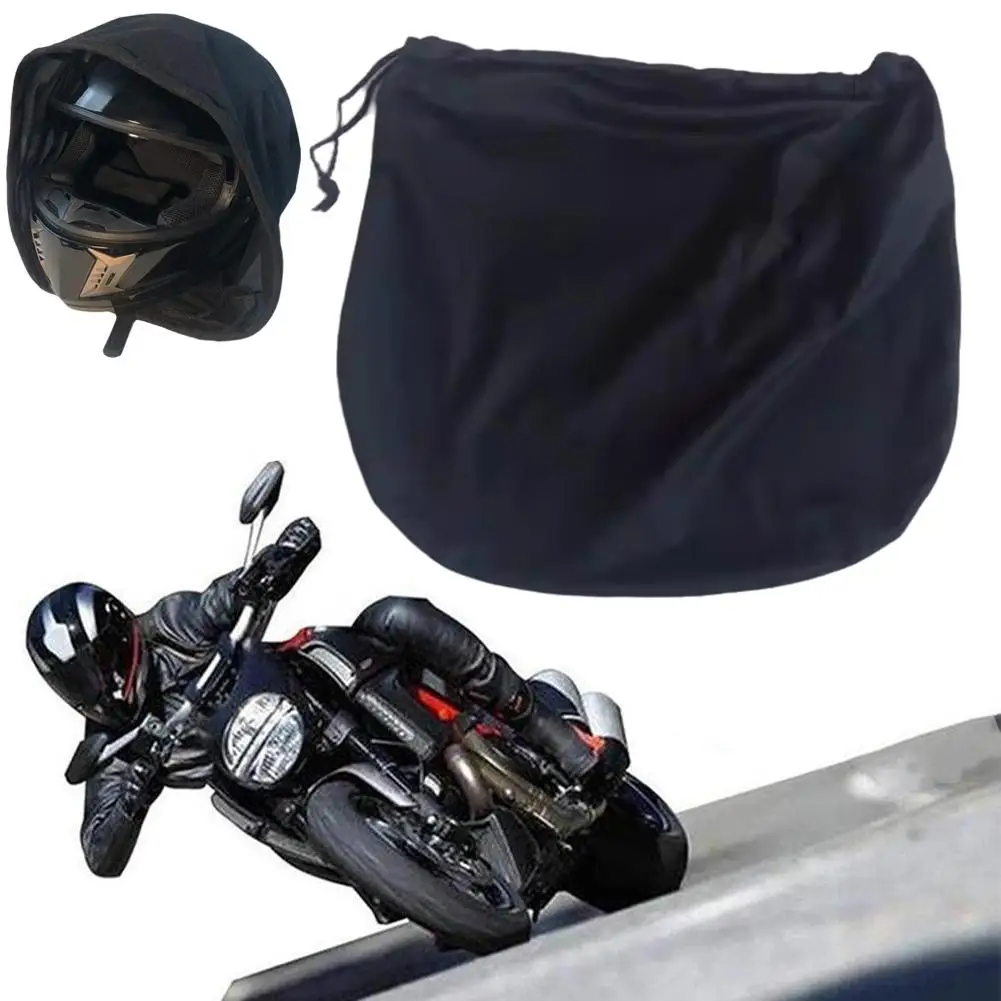 Black Helmet Bag Motorcycle Helmet Cover For Storage & Carrying, 3 Sizes Lightweight Hockey Football Helmet Bags With Drawstring