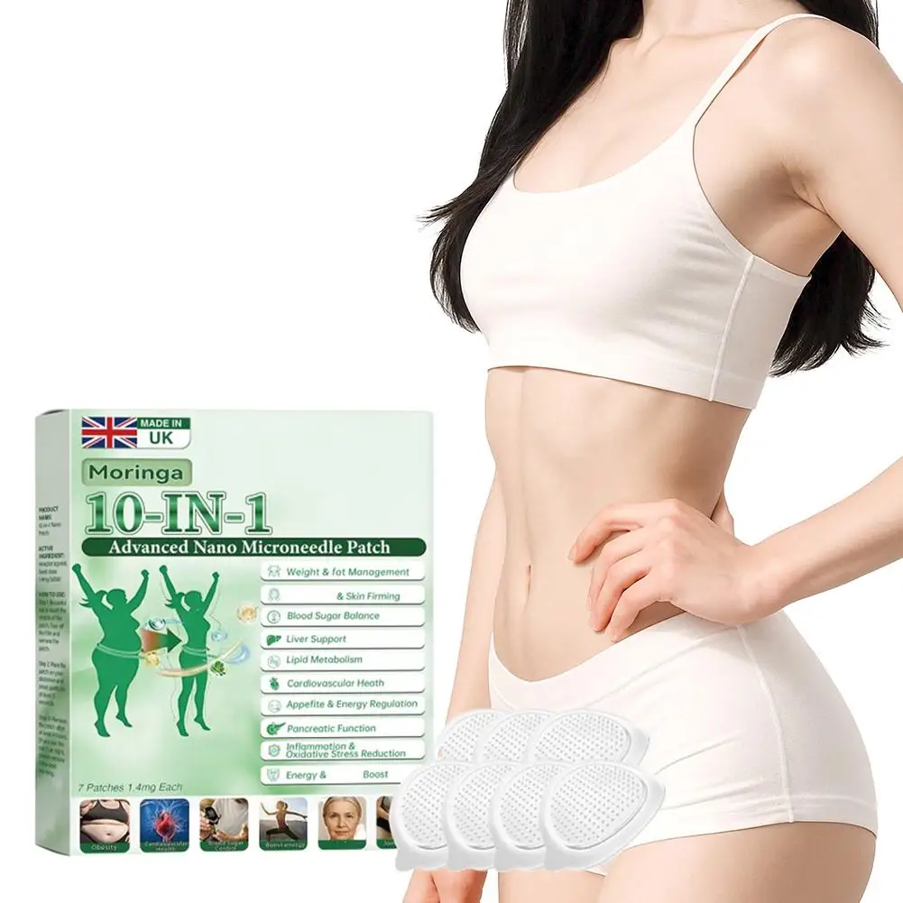 Moringa 10-in-1 Nano Microneedle Patch ≤0.3mm Moisturizing Firming Microdarts Technology Body Skin Care Sticker Unisex Daily Use