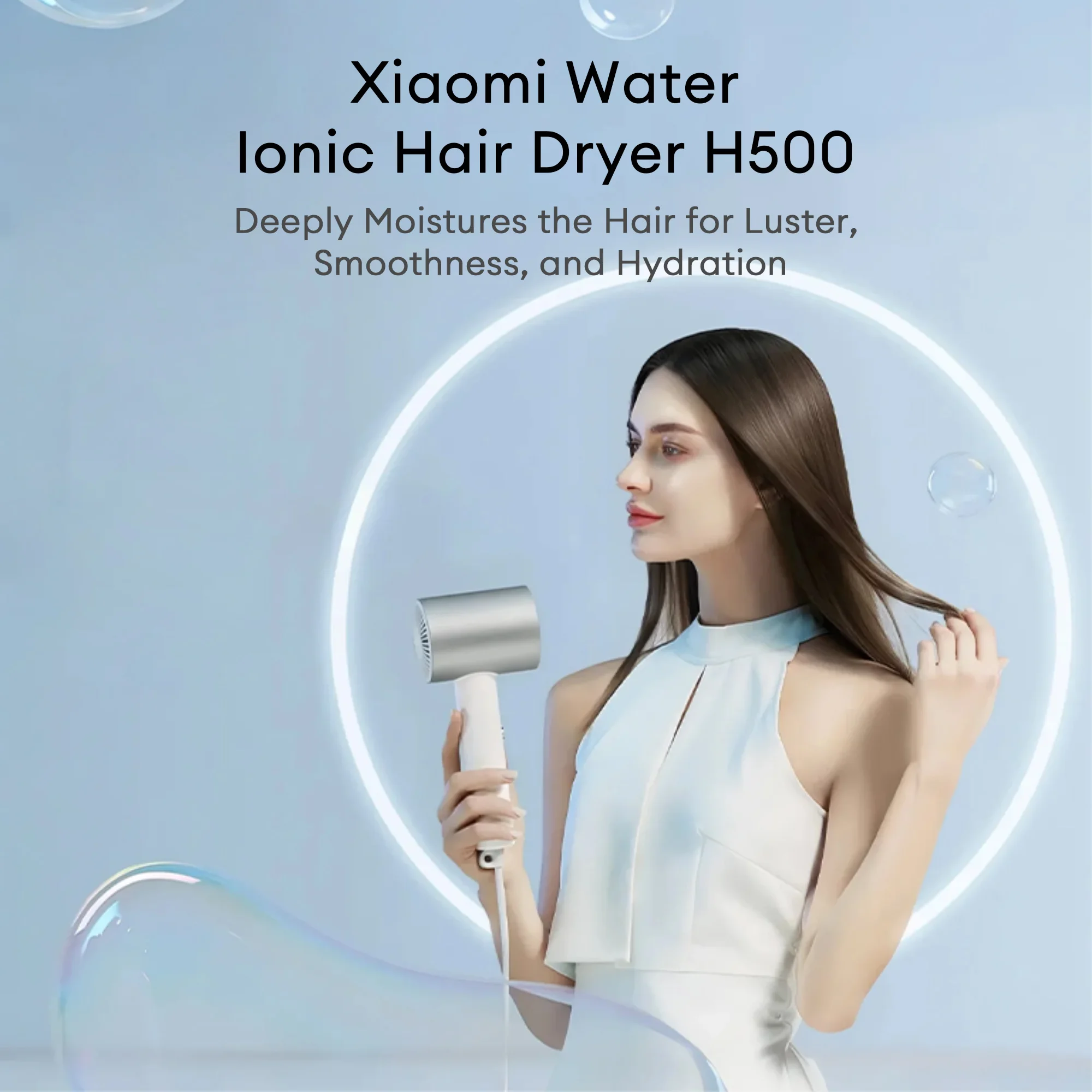 Xiaomi Water Ionic Hair Dryer H500 1800W Wind 20m/s 8 Airflow Modes Hot and Cold Circulating Air Mode Quick Dry Profession Care