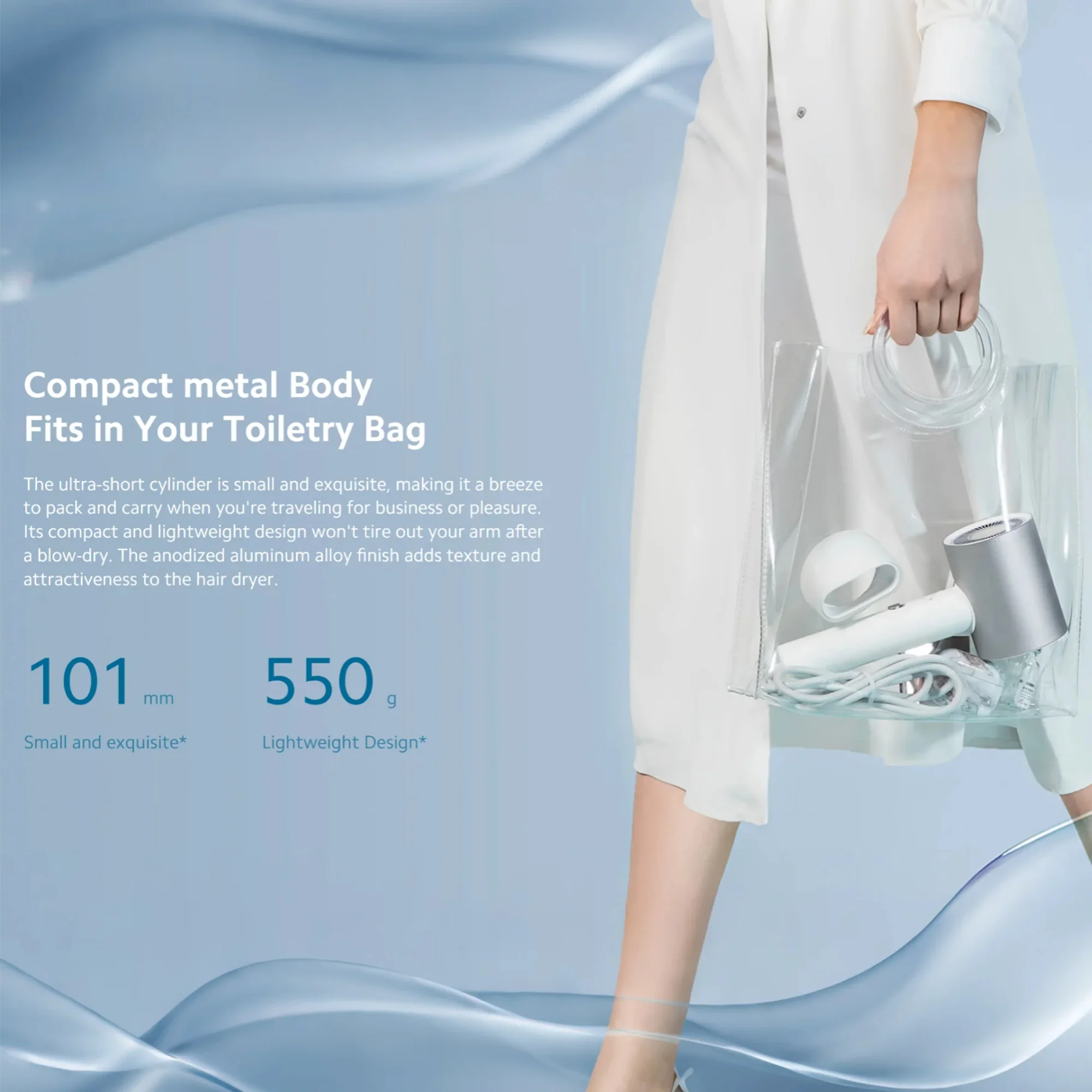 Xiaomi Water Ionic Hair Dryer H500 1800W Wind 20m/s 8 Airflow Modes Hot and Cold Circulating Air Mode Quick Dry Profession Care