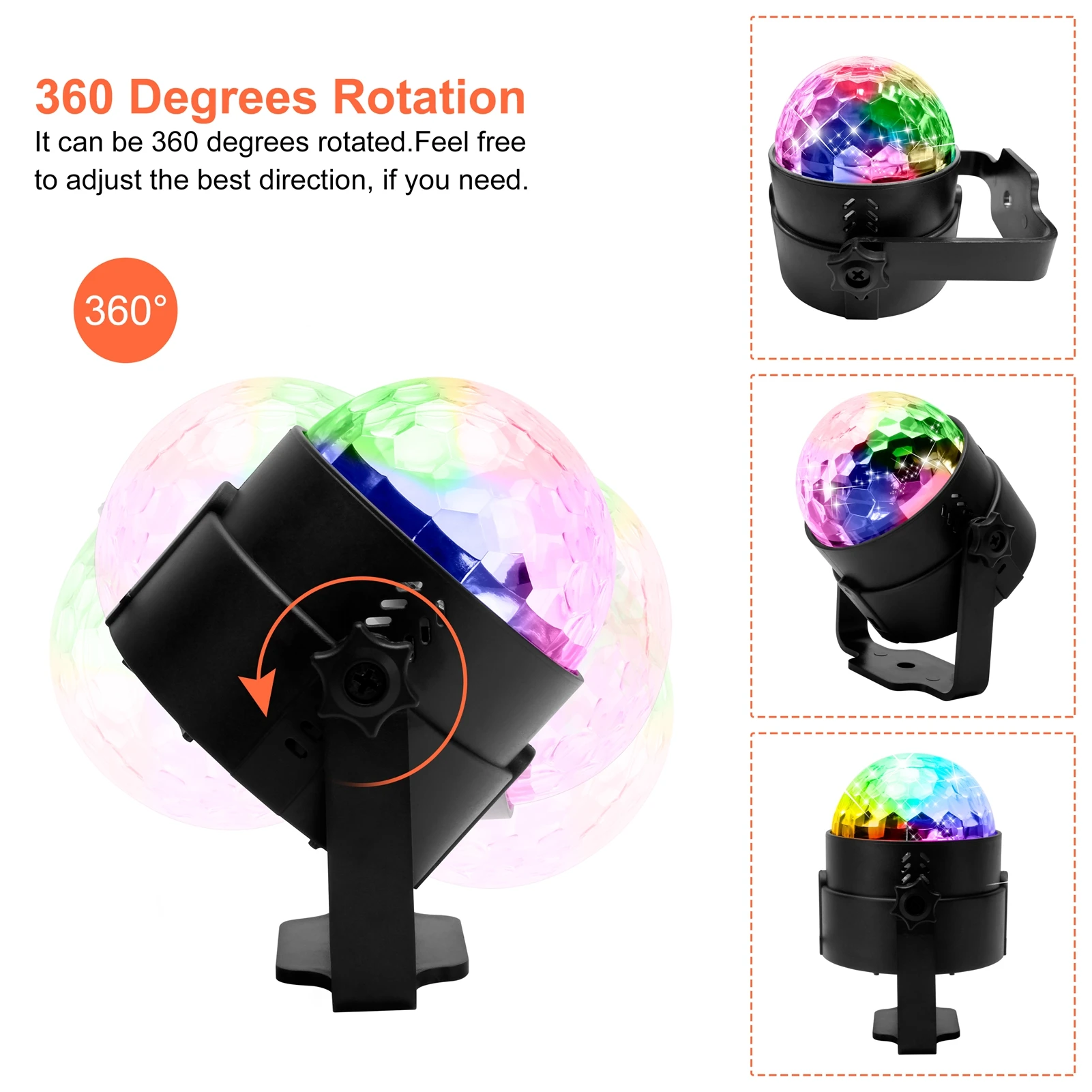 Datewink 2/4Pcs LED Magic Ball Light RGB Disco Ball Stage Lighting Effect Remote Control For DJ Disco Wedding Club Party Karaoke