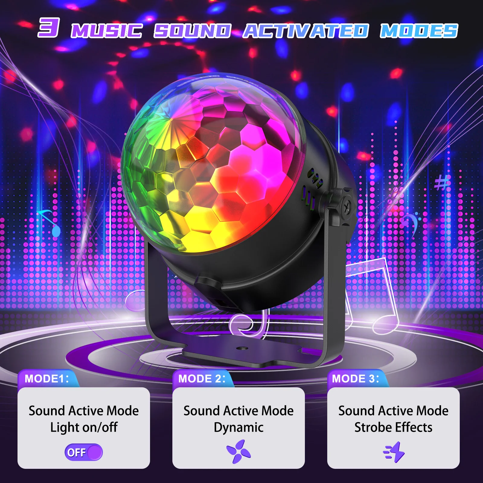 Datewink 2/4Pcs LED Magic Ball Light RGB Disco Ball Stage Lighting Effect Remote Control For DJ Disco Wedding Club Party Karaoke