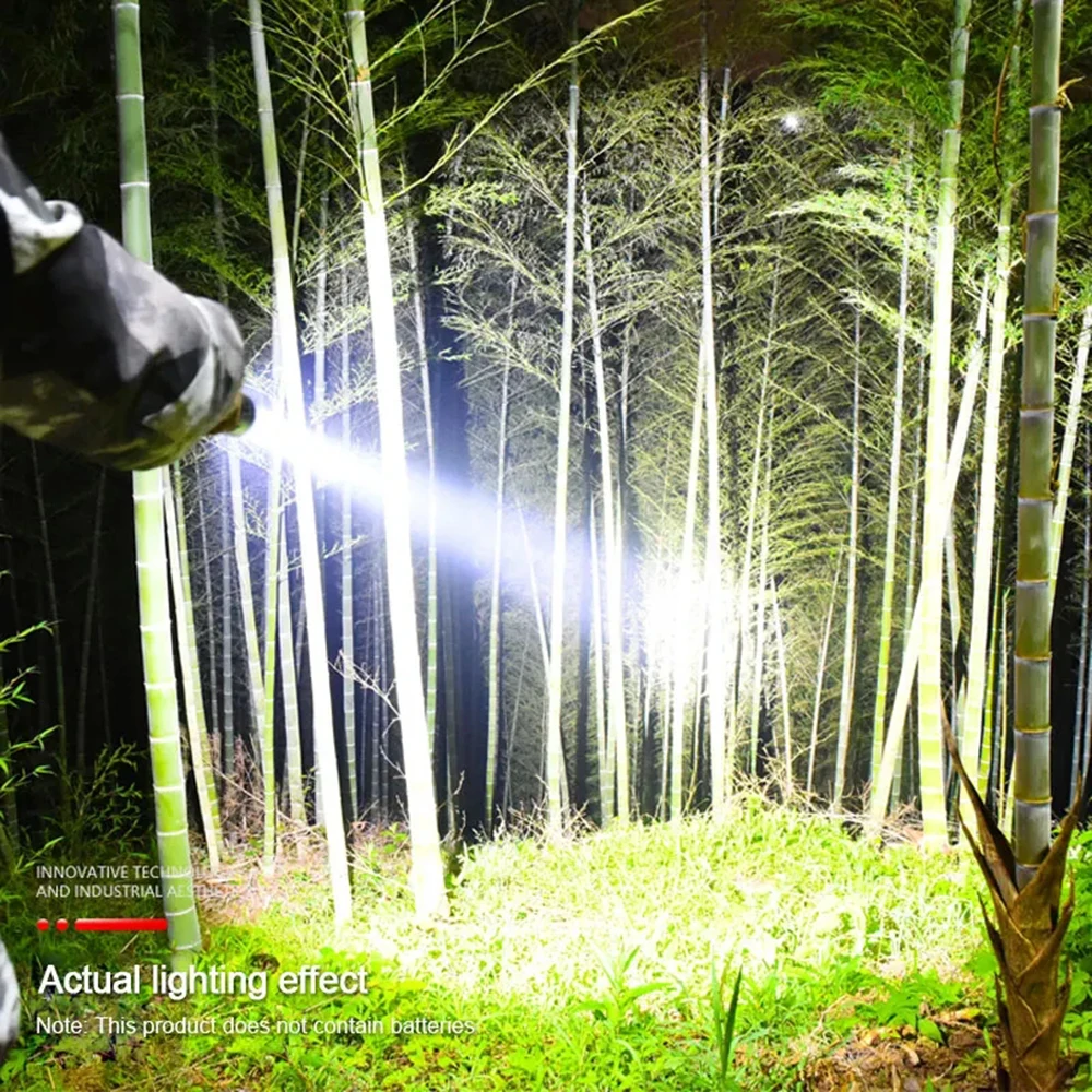 Powerful High Lumen LED Flashlight White/Red/Green Super Bright Rechargeable Portable Ultra Power Torch Outdoor Emergency use