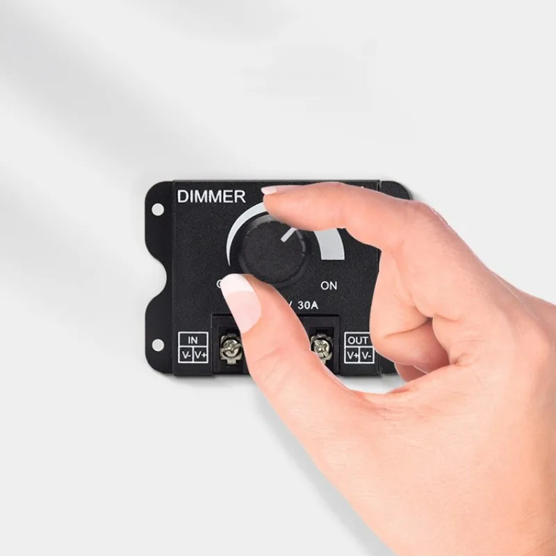 DC 12V 24V LED Dimmer Switch 30A 360W Voltage Regulator Adjustable Controller For LED Strip Light Lamp LED Dimming Dimmers