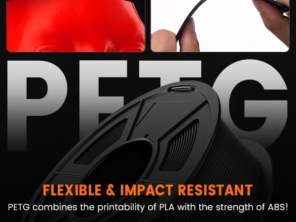 TECBEAS PETG 3D Printer Filament petg 1.75mm Neatly Wound Coloful HighToughness for 3D Filament from warehouse DIY Gift 1Rolls