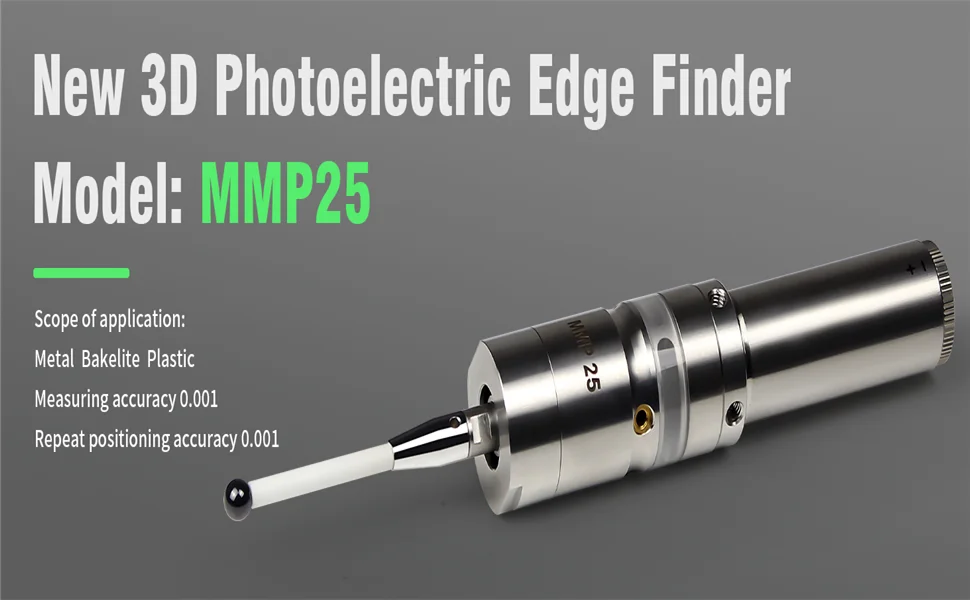 【EU】MMP25 3D Light Edge Finder with Ceramic Probe Centering Rod, to Find CNC Milling Lathe Machining Center,Accuracy 0.001mm