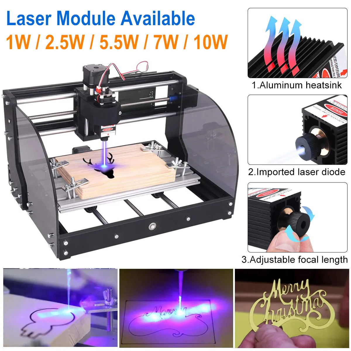 【EU/US/BR Stock】CNC Router 3018 Pro Max Upgrade Mini Milling Machine GRBL 1.1 ER11 3 Axis controller offline for wood engraving