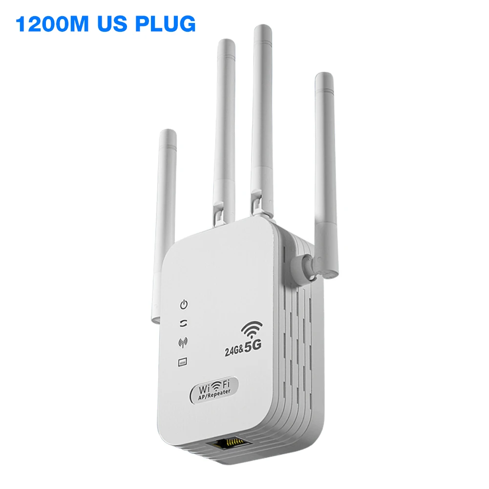 Dual-Band 2.4G 5G WiFi Repeater Signal Booster WiFi Extender 802.11bgn Gigabit Router with WPS EU/US Plug Type WiFi Amplifier