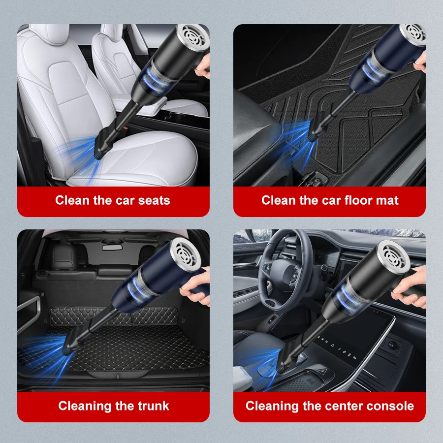 Car Vacuum Cleaner Air Blower Cordless Powerful Wireless Car Cleaner Portable Vacuum Cleaner Cleaning Machine For Car Home 2 In1