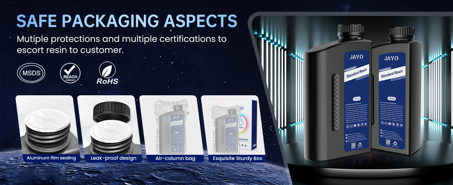 JAYO 5KG&10KG 3D Printer Standard Resin 405nm UV Resin For LCD 3D Printer Material For Printing Easy to Print Good Precision