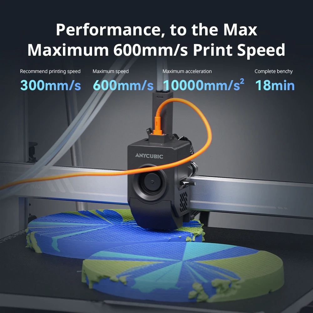 ANYCUBIC Kobra 3 Max 3D Printer Max Speed 600mm/s Massive Build Volume 500*420*420mm Smart APP Control