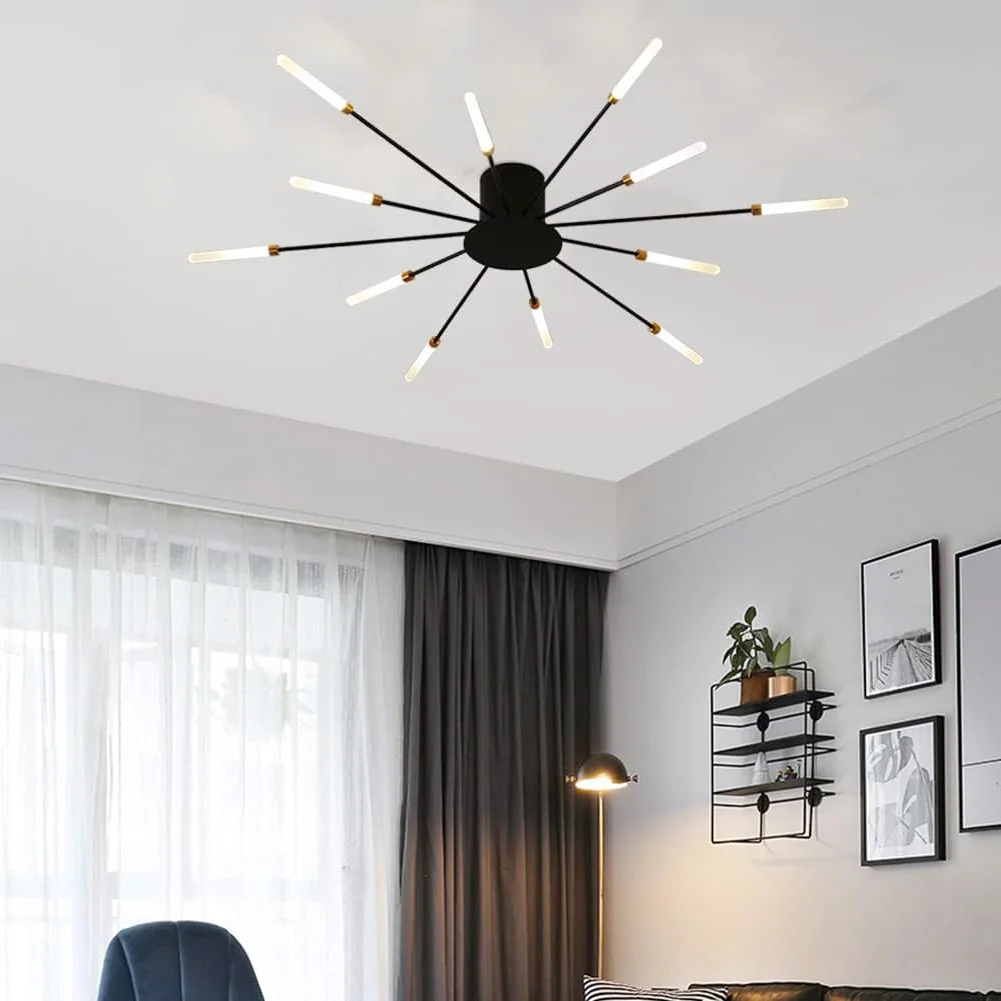 LED Ceiling Light Modern Pendant Light for Bedroom Office Study Chandelier Natural Light 4500K [Energy Class E]