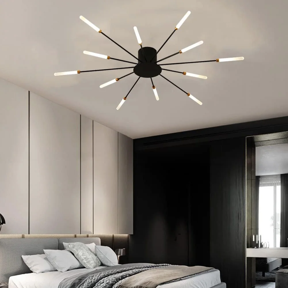 LED Ceiling Light Modern Pendant Light for Bedroom Office Study Chandelier Natural Light 4500K [Energy Class E]