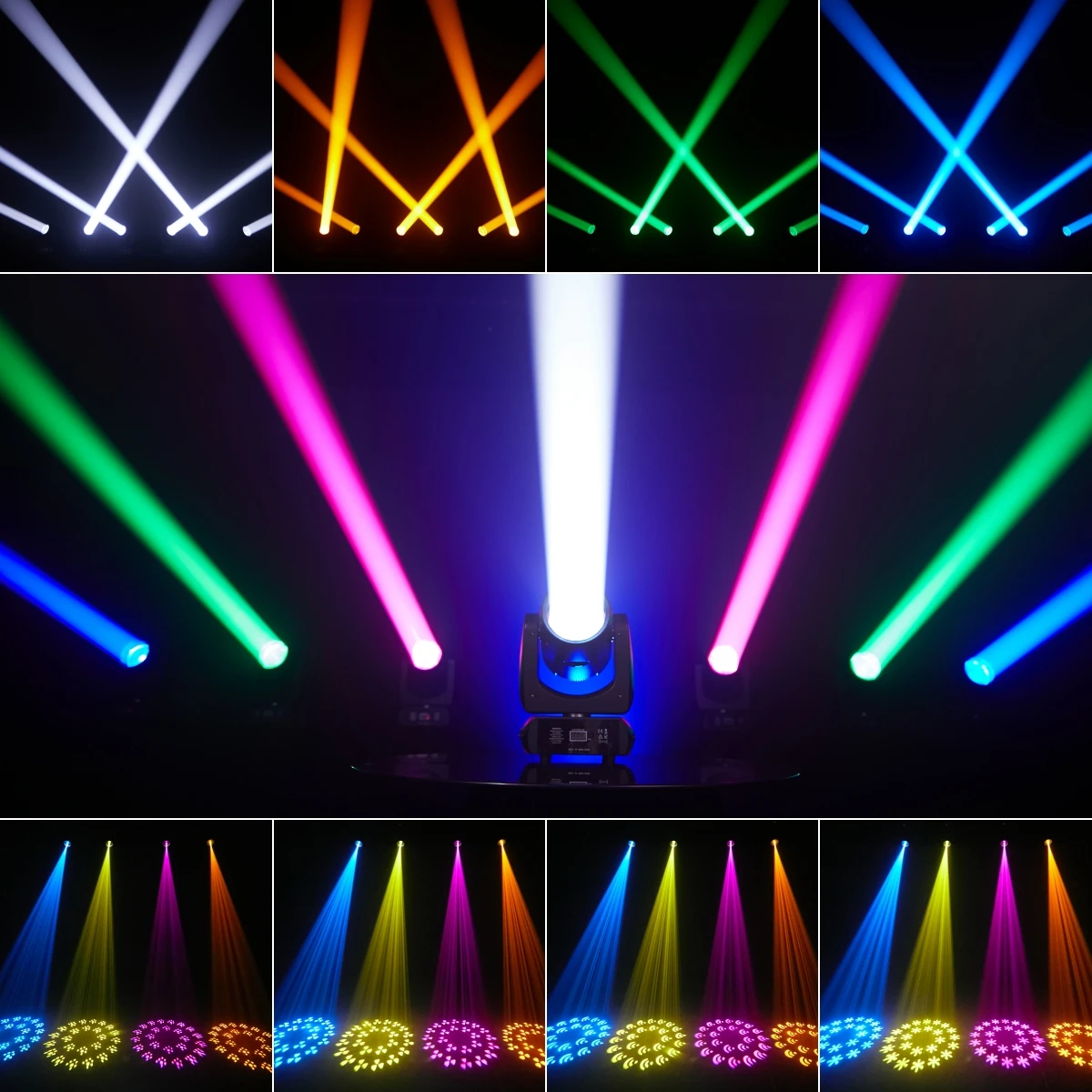 4Pcs/Lot LED Beam Spot 200W Moving Head Light11colors +14gobos With DMX 512 Controller For Projector Dj Disco Stage Lighting