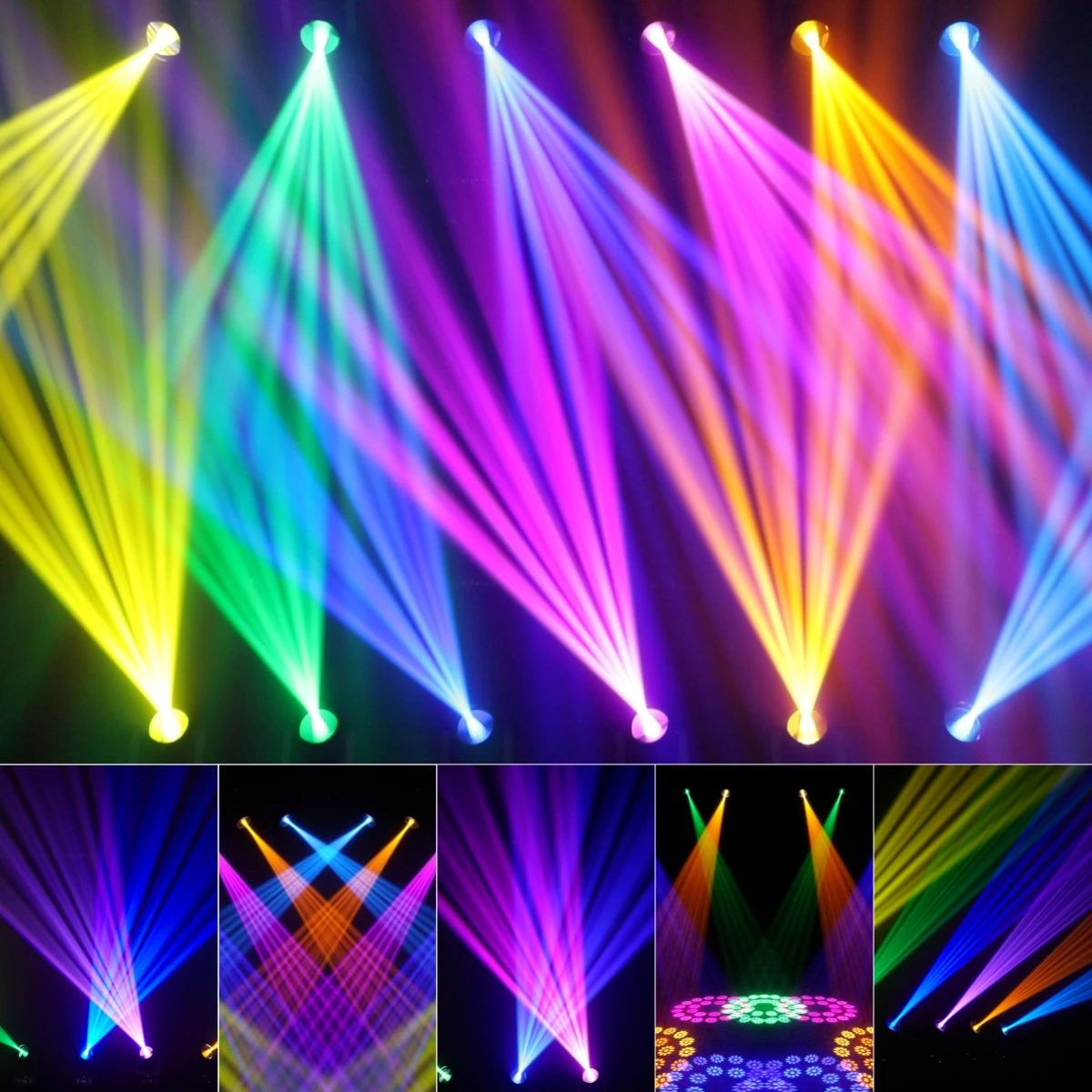 4Pcs/Lot LED Beam Spot 200W Moving Head Light11colors +14gobos With DMX 512 Controller For Projector Dj Disco Stage Lighting