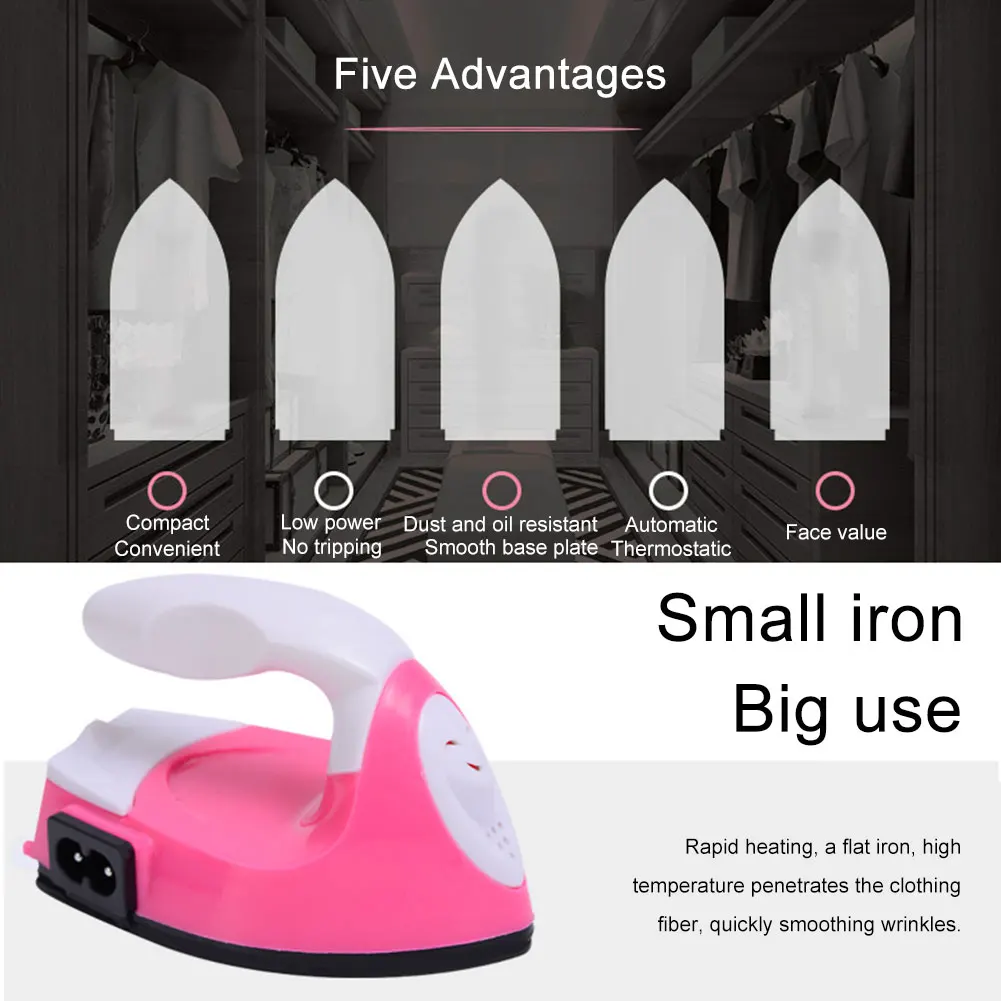 DIY Small Heat Press Iron Portable Electric Mini Heat Press Machine Versatile Rapid Heating-Up Craft Clothes Sewing Supplies