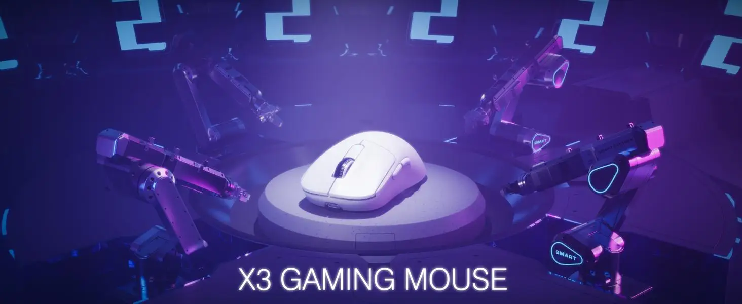 ATTACK SHARK X3 Lightweight Wireless Gaming Mouse, 49g Tri-Mode,PAW3395 26K DPI Sensor, 200h Battery Life,5 Programmable Buttons