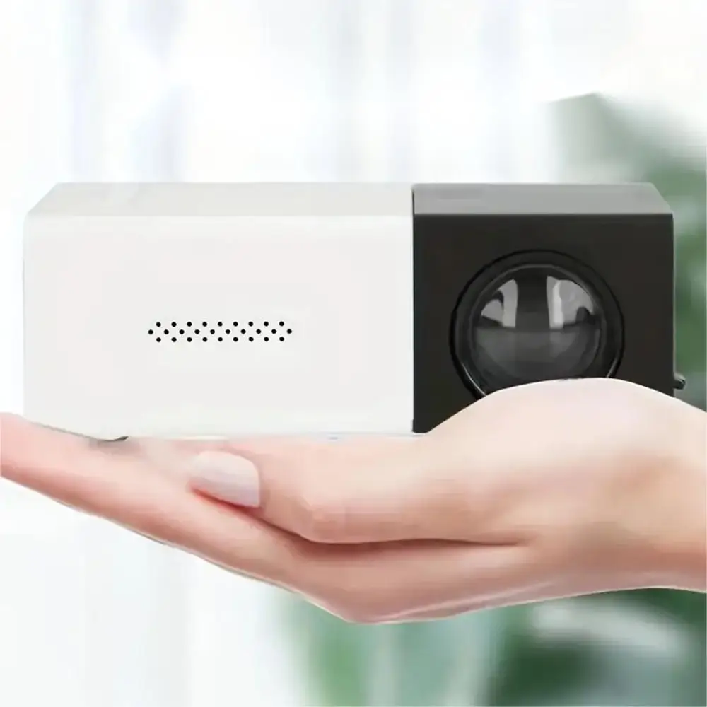 Portable LED Mini Projector With Retractable Bracket Compatible with Mobile Phones Devices USB/SD/AV/Hd  for Home Office