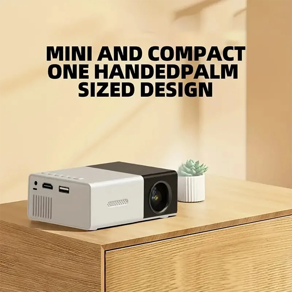 Portable LED Mini Projector With Retractable Bracket Compatible with Mobile Phones Devices USB/SD/AV/Hd  for Home Office