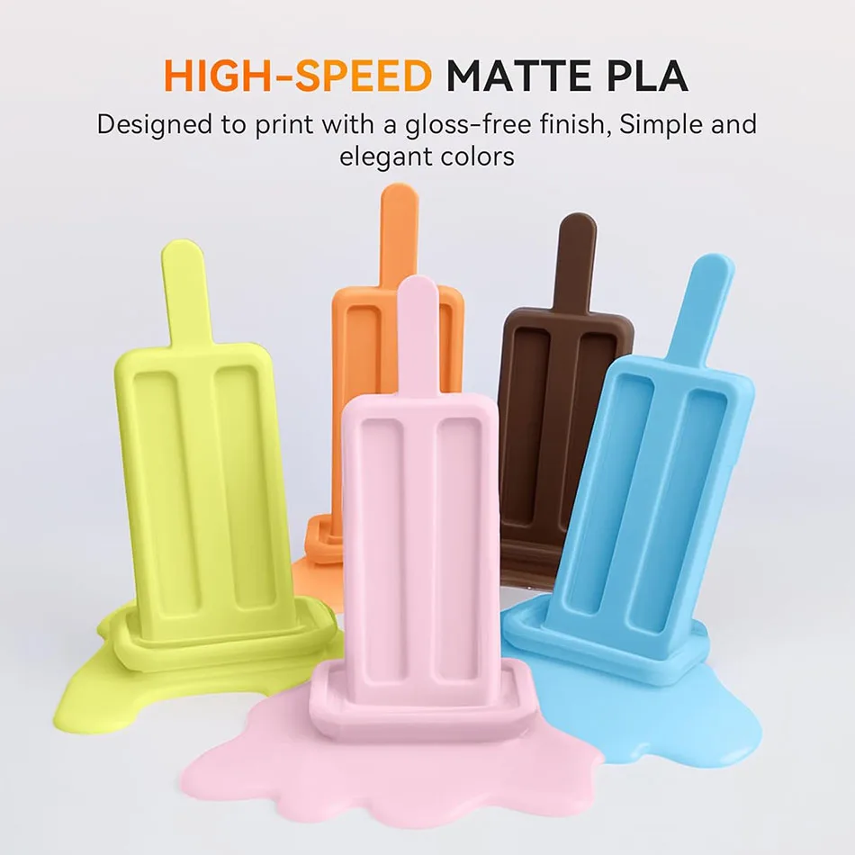 JAYO High Speed PLA matte 3D Filament 1.75mm PLA 3D Printer Filament 5Rolls/set Neatly Wound Matte Effect 3D Printing Materials