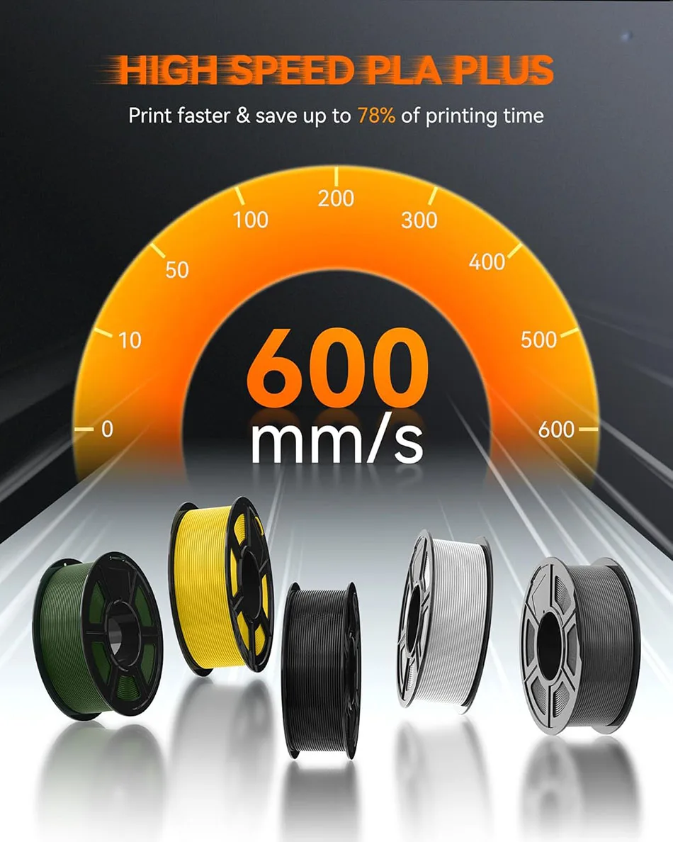 JAYO High Speed PLA Plus Filament 1.75mm 10Rolls High Toughness Rapid PLA+ 3D Printer Filament For FDM Neatly Wound 1.1KG/Roll