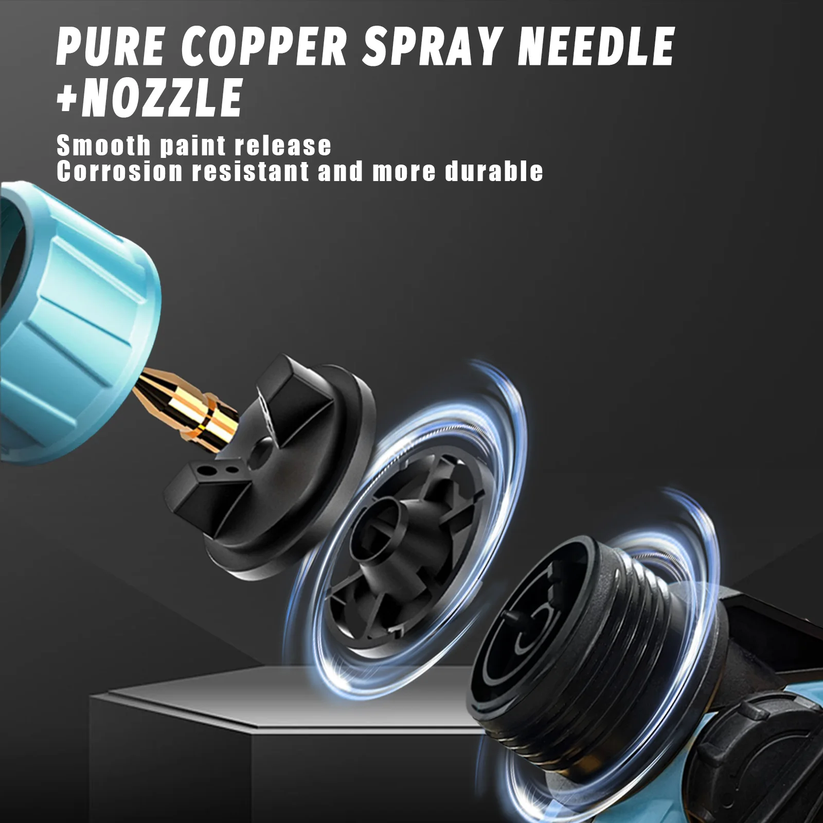 Cordless Paint Sprayer Compatible with Makita 18V ,Paint Sprayer, Paint Spray Gun with 1000ML Container for Painting Walls HVLP