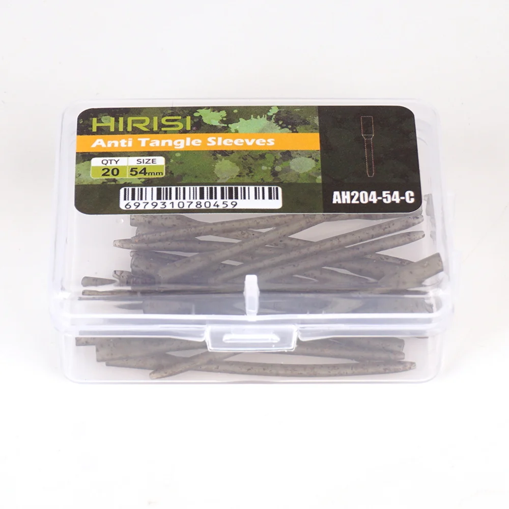 Hirisi 20pcs Carp Fishing Soft Rubber Anti Tangle Sleeves Carp Fishing Inline Lead Tube Fishing Terminal Tackle AH204