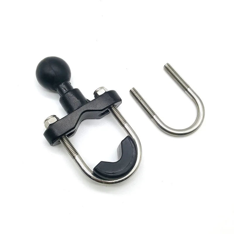 Motorcycle Handlebar 1 Inch Ball Ram Mount Support for Round Tube Rail Bicycle Base Action Camera Mobile Phone GPS Monitor Mount