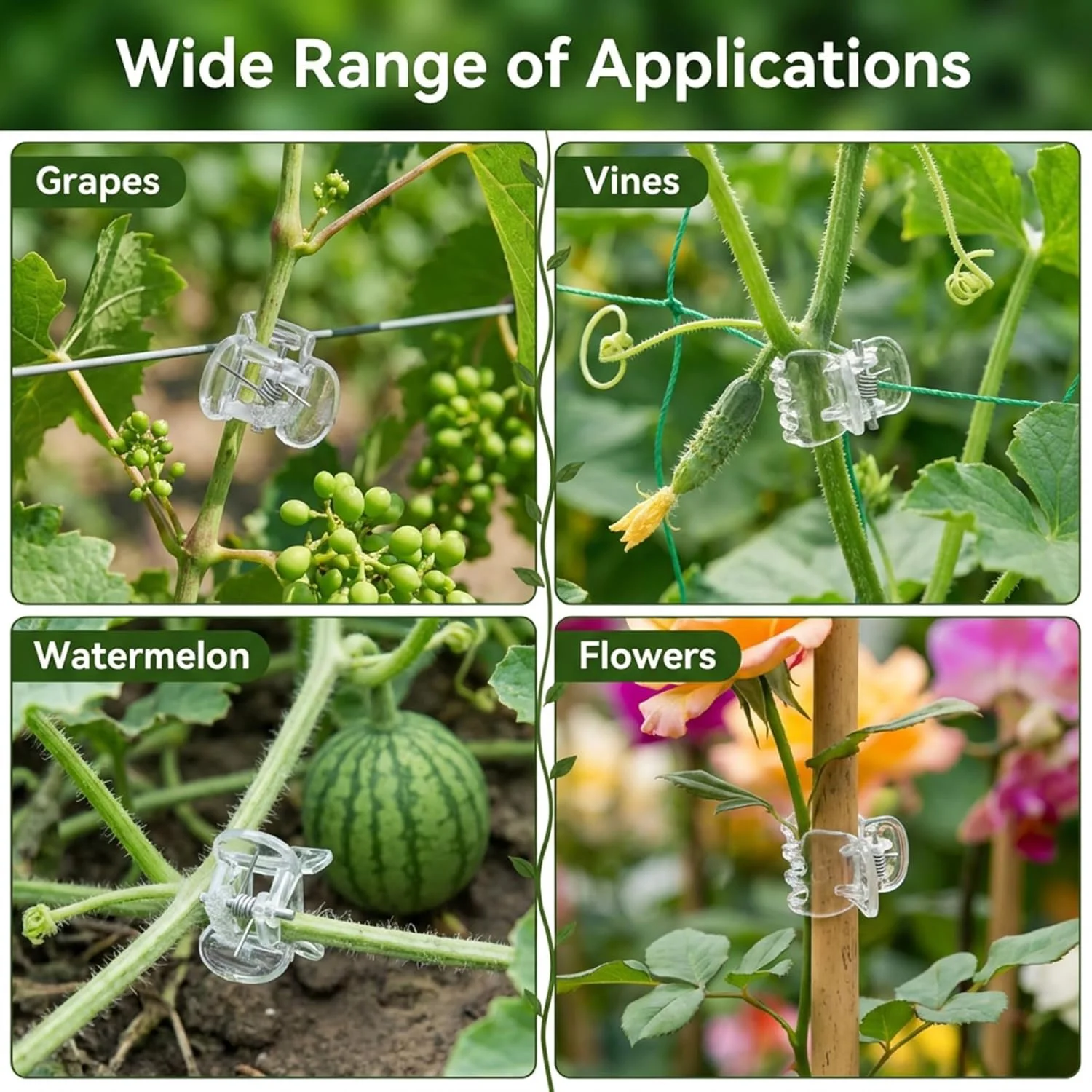 30/50/100Pcs Transparent 6 Claws Orchid Clips Plastic Butterfly Flowers Support Clear Fixer For Garden Vine Stem Plants Climbing