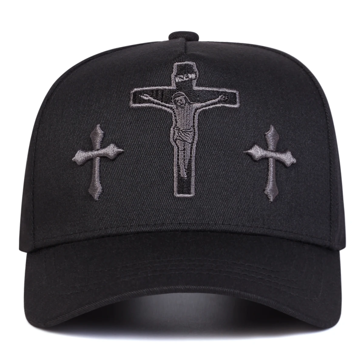 Unisex Cross Embroidery Baseball Caps Spring and Autumn Outdoor Adjustable Casual Hats Sunscreen Hat Sports Cap