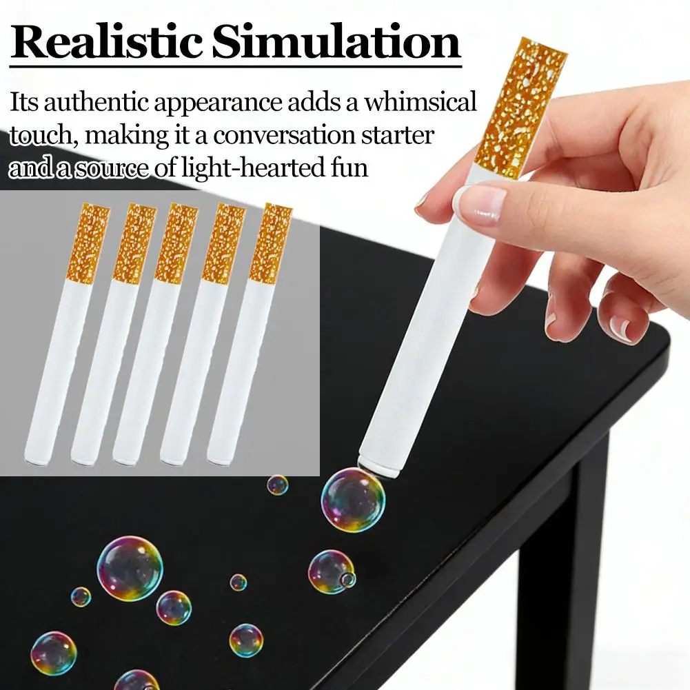 Funny Cigarette Bubble Toy With Bubble Liquid Portable Novelty Bubble Blower Funny Party Favor Creative Bubble Making Toy
