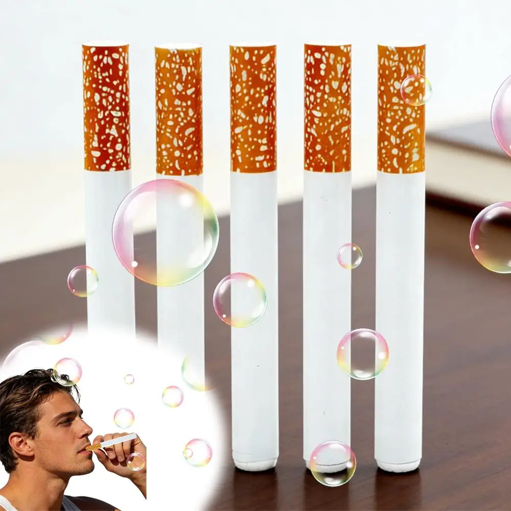 Funny Cigarette Bubble Toy With Bubble Liquid Portable Novelty Bubble Blower Funny Party Favor Creative Bubble Making Toy