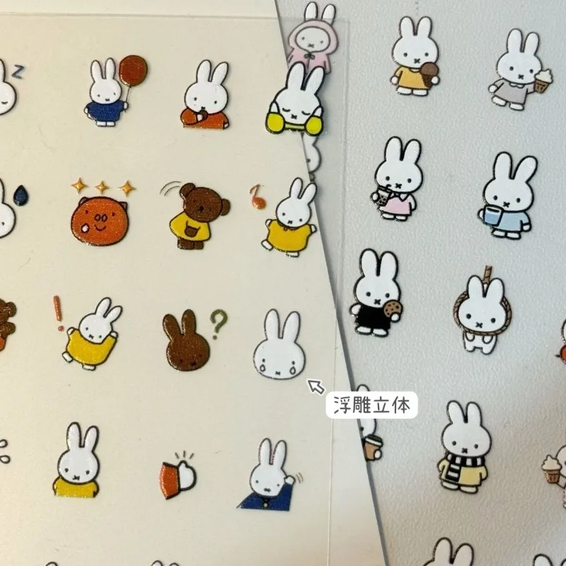 New Miffy Stickers Cute Water Cup Computer Decorate Kawaii Stickers Phone Case Ipad Notebook Waterproof Stickers Gifts