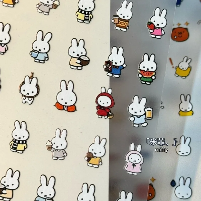 New Miffy Stickers Cute Water Cup Computer Decorate Kawaii Stickers Phone Case Ipad Notebook Waterproof Stickers Gifts