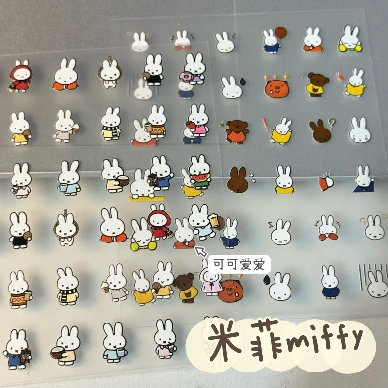 New Miffy Stickers Cute Water Cup Computer Decorate Kawaii Stickers Phone Case Ipad Notebook Waterproof Stickers Gifts