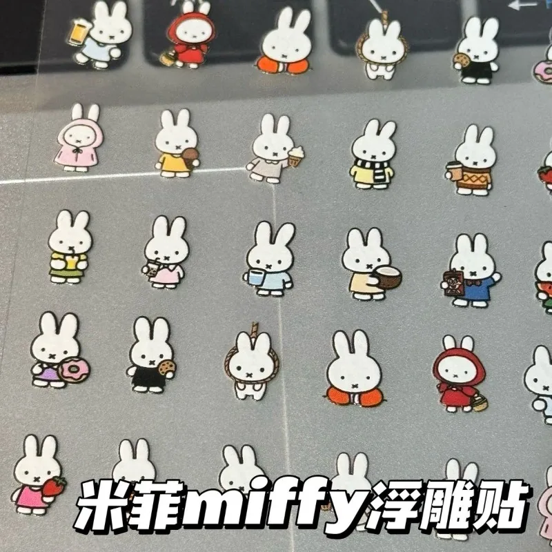New Miffy Stickers Cute Water Cup Computer Decorate Kawaii Stickers Phone Case Ipad Notebook Waterproof Stickers Gifts
