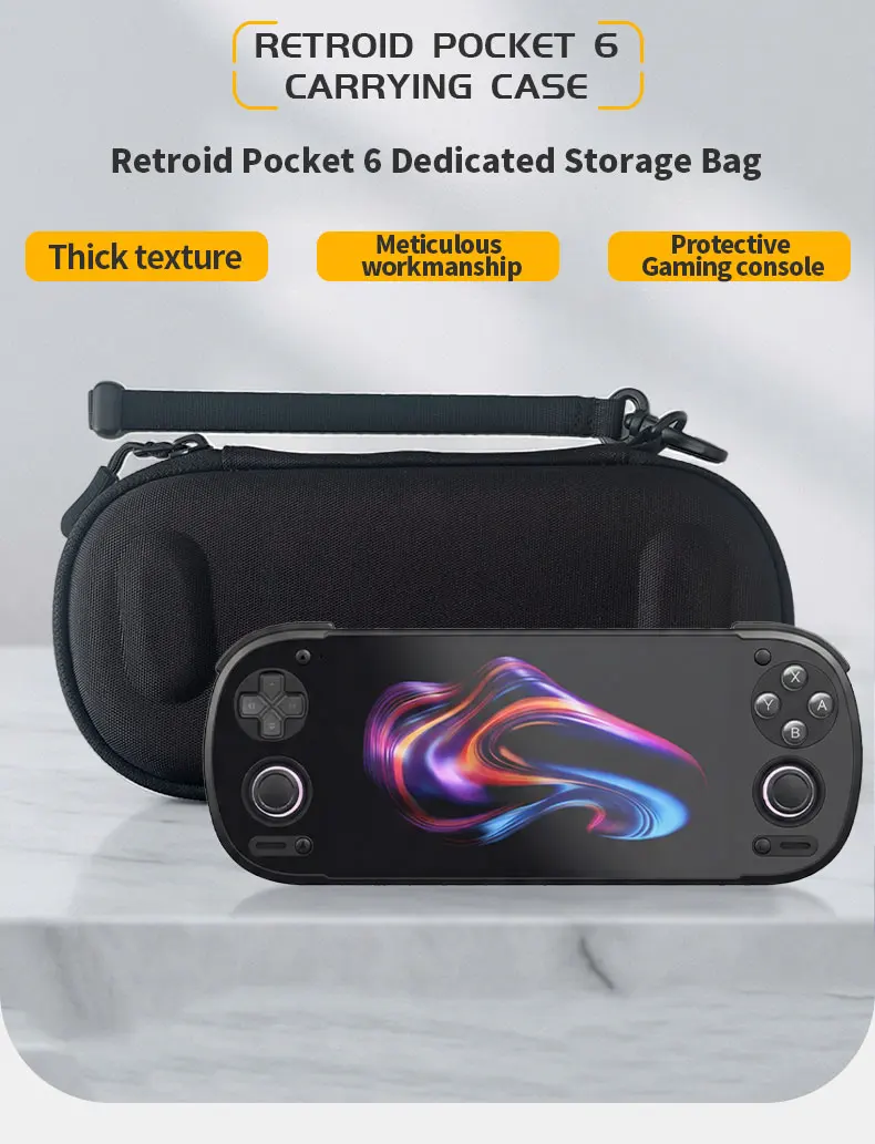 RP6 Original Gaming Accessories RP5 Handheld Device Protective Case Storage Bag Lanyard Soft Bag For Retroid Pocket 6