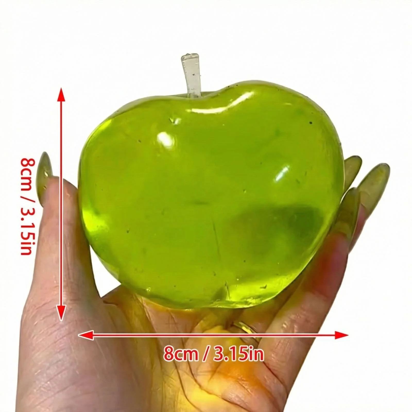 Cute Green Apple Squeeze Toy Soft Squishy Stress Relief Anxiety Relief Fidget Toy Portable Desk Decor Sensory Play Sensory Toy