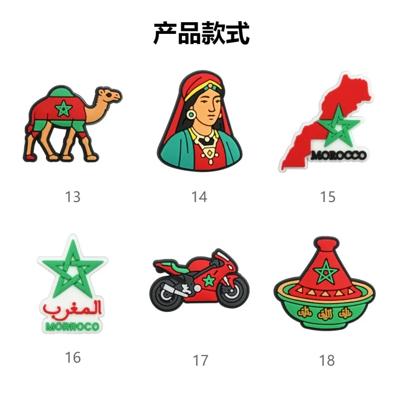 New Moroccan hole shoes charm flower shoe buckle personalized DIY removable soft rubber garden shoes accessories jewelry