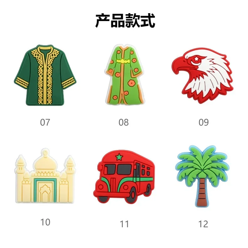 New Moroccan hole shoes charm flower shoe buckle personalized DIY removable soft rubber garden shoes accessories jewelry