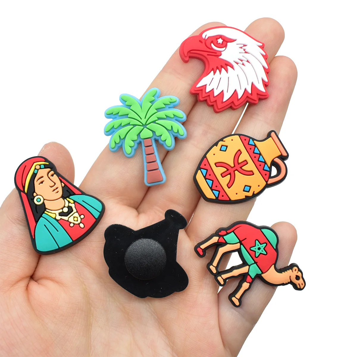 New Moroccan hole shoes charm flower shoe buckle personalized DIY removable soft rubber garden shoes accessories jewelry