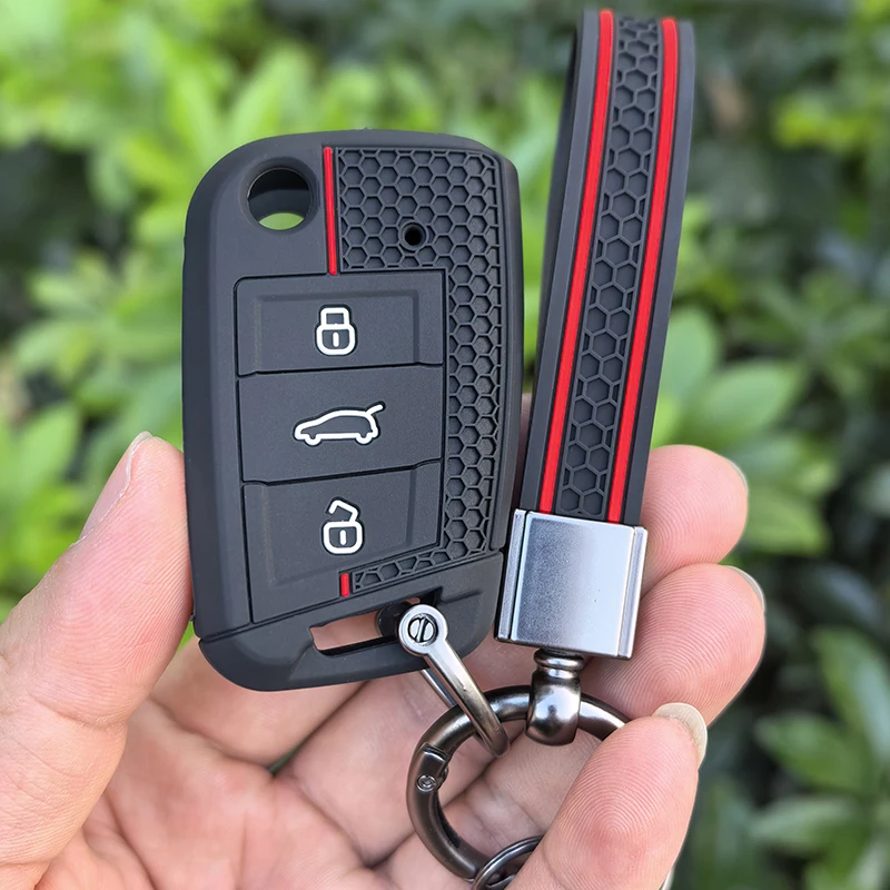 For VW golf 7 GTI POLO T-Cross T-Roc touran Tiguan Skoda Octavia Rapid kodiaq Fabia Seat Ibiza leon Ateca Arona key case cover