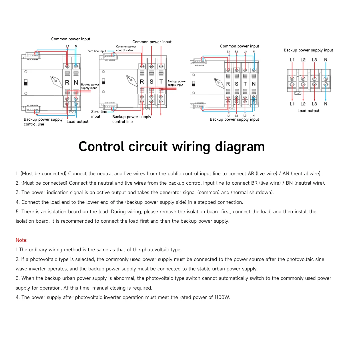 GEYA WIFI Smart ATS 2P 4P 230VAC Dual Power Automatic Transfer Switch Uninterrupted Remote Automatic Control Power Switcher Tuya